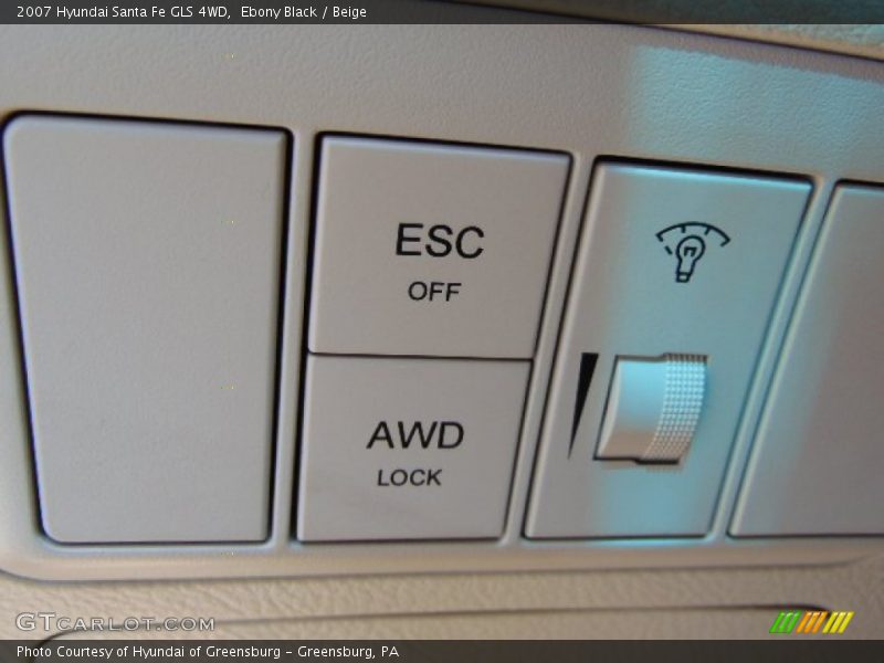 Ebony Black / Beige 2007 Hyundai Santa Fe GLS 4WD