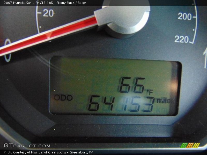 Ebony Black / Beige 2007 Hyundai Santa Fe GLS 4WD