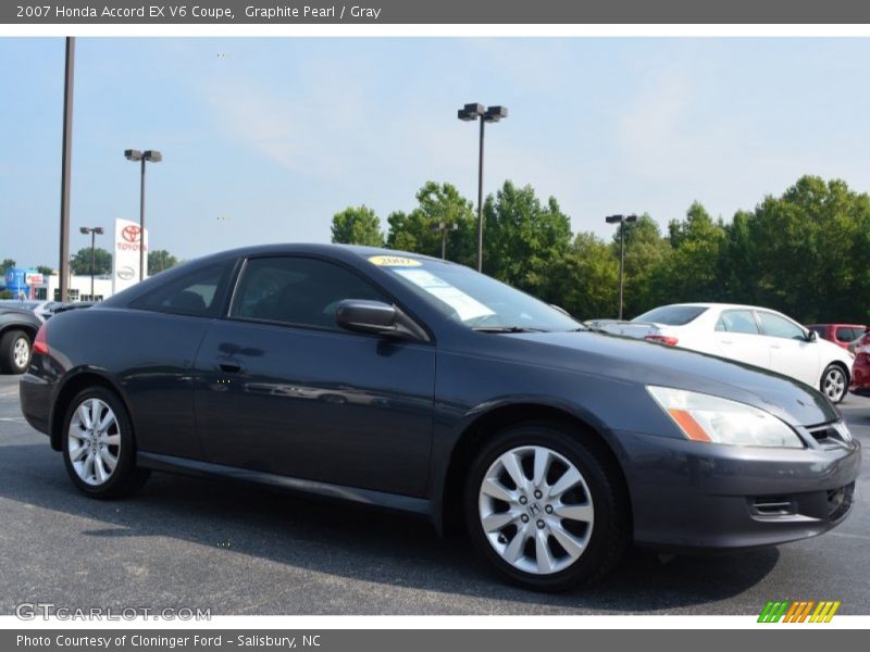 Graphite Pearl / Gray 2007 Honda Accord EX V6 Coupe