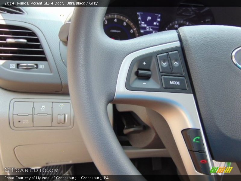 Ultra Black / Gray 2014 Hyundai Accent GLS 4 Door