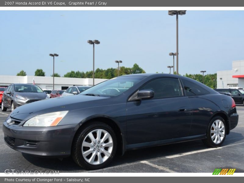 Graphite Pearl / Gray 2007 Honda Accord EX V6 Coupe