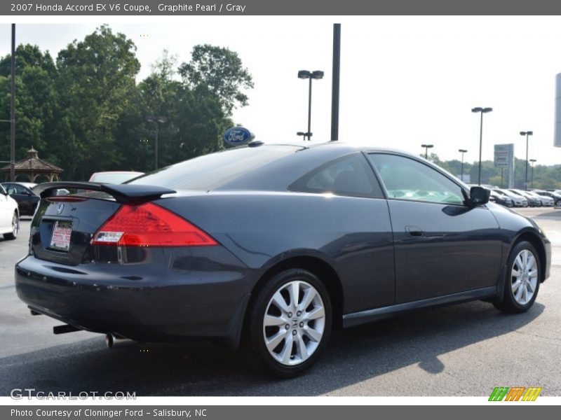 Graphite Pearl / Gray 2007 Honda Accord EX V6 Coupe