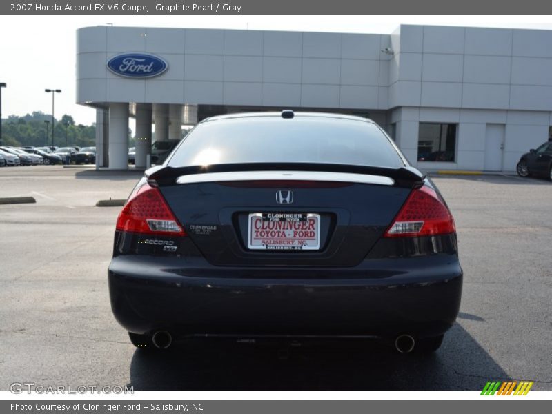 Graphite Pearl / Gray 2007 Honda Accord EX V6 Coupe