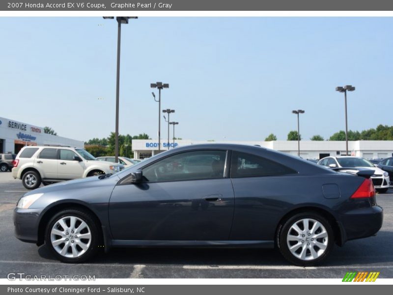 Graphite Pearl / Gray 2007 Honda Accord EX V6 Coupe