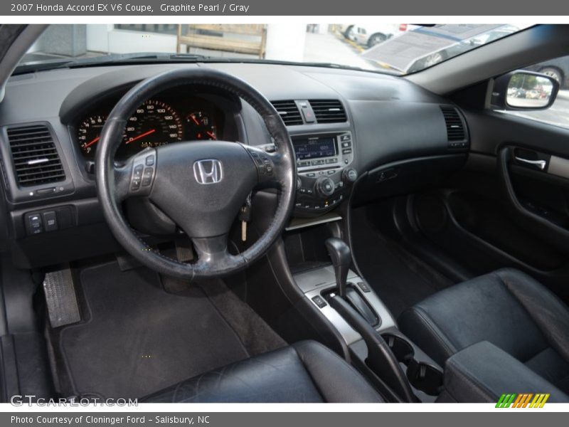 Graphite Pearl / Gray 2007 Honda Accord EX V6 Coupe