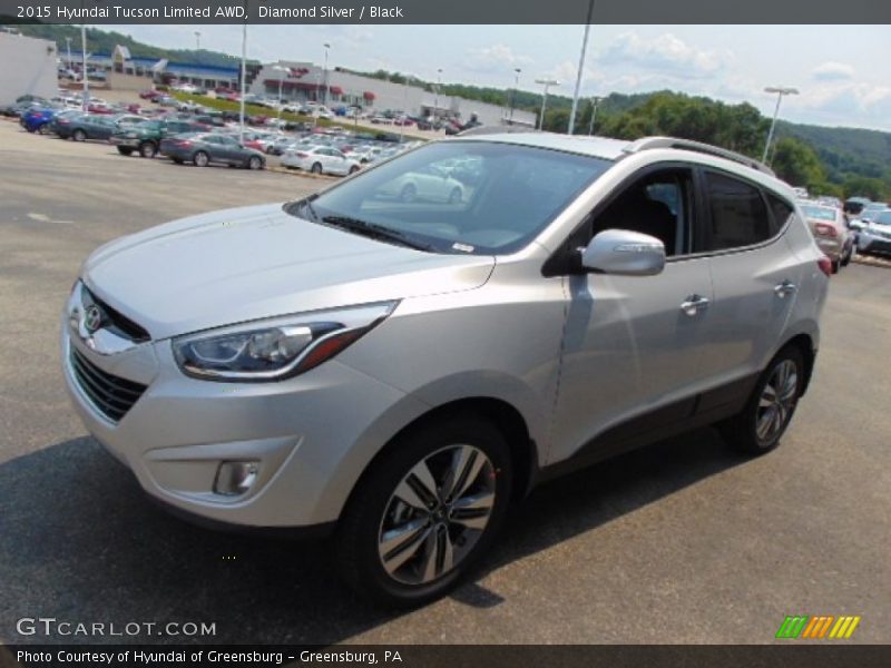 Diamond Silver / Black 2015 Hyundai Tucson Limited AWD