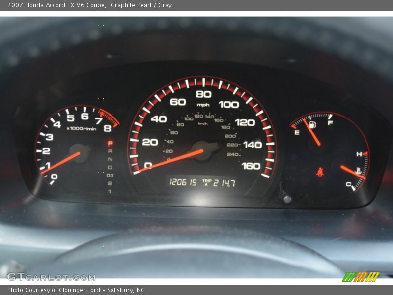 Graphite Pearl / Gray 2007 Honda Accord EX V6 Coupe