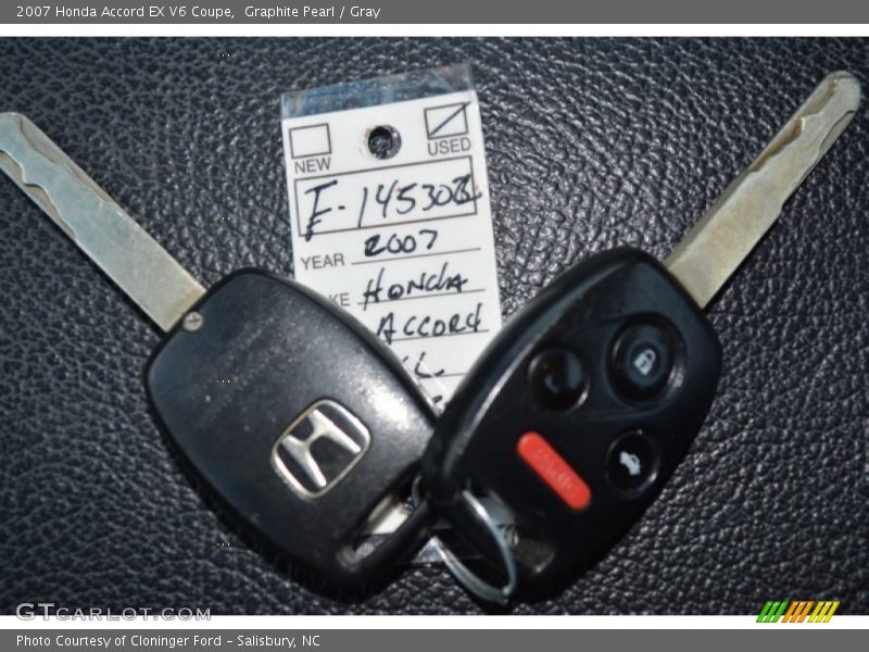 Graphite Pearl / Gray 2007 Honda Accord EX V6 Coupe