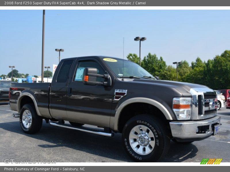 Dark Shadow Grey Metallic / Camel 2008 Ford F250 Super Duty FX4 SuperCab 4x4