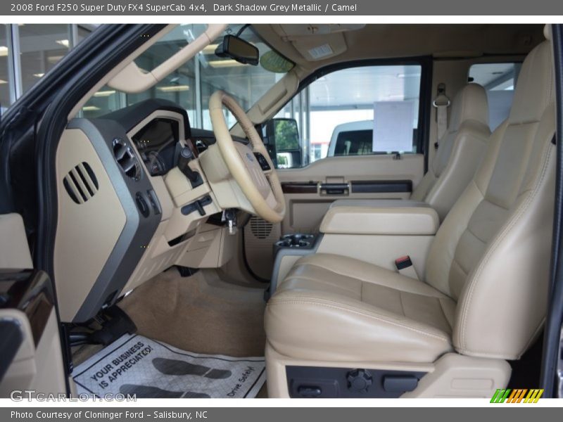 Dark Shadow Grey Metallic / Camel 2008 Ford F250 Super Duty FX4 SuperCab 4x4