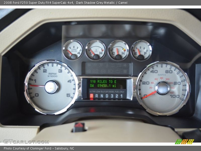 Dark Shadow Grey Metallic / Camel 2008 Ford F250 Super Duty FX4 SuperCab 4x4