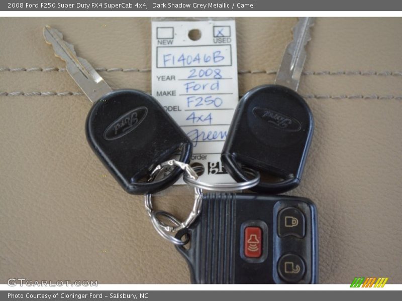Dark Shadow Grey Metallic / Camel 2008 Ford F250 Super Duty FX4 SuperCab 4x4