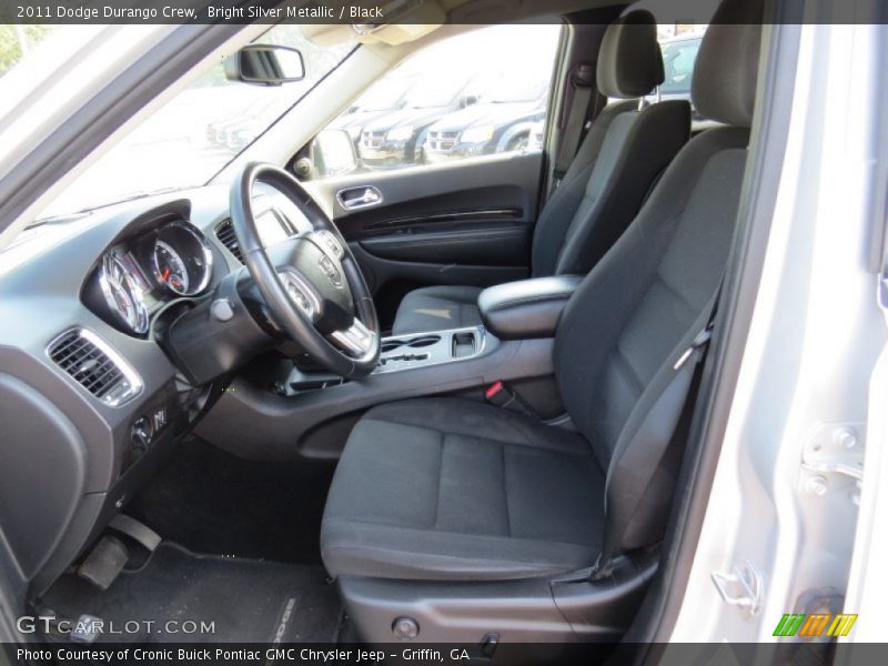 Bright Silver Metallic / Black 2011 Dodge Durango Crew