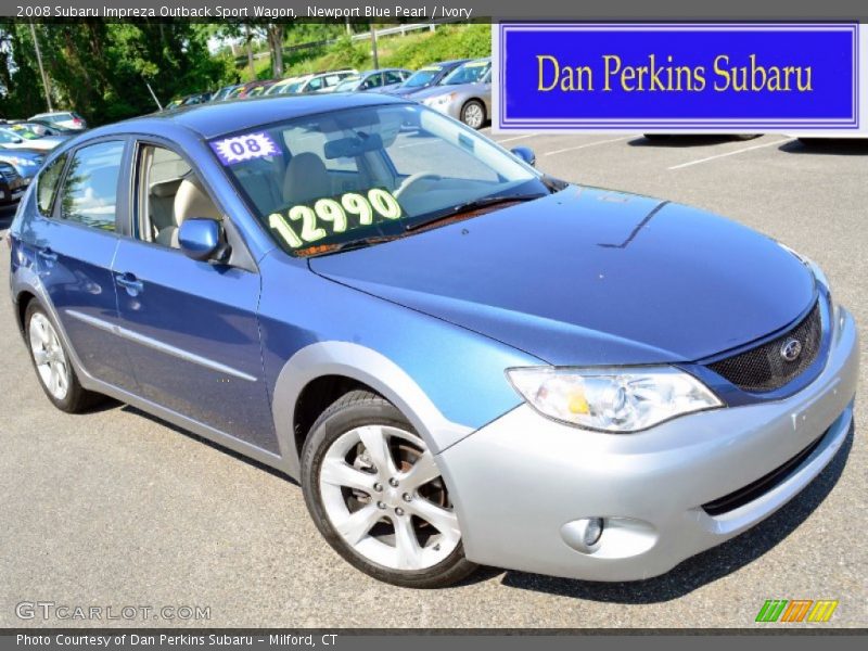 Newport Blue Pearl / Ivory 2008 Subaru Impreza Outback Sport Wagon