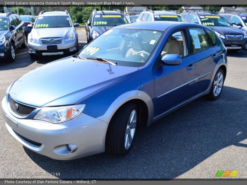 Newport Blue Pearl / Ivory 2008 Subaru Impreza Outback Sport Wagon