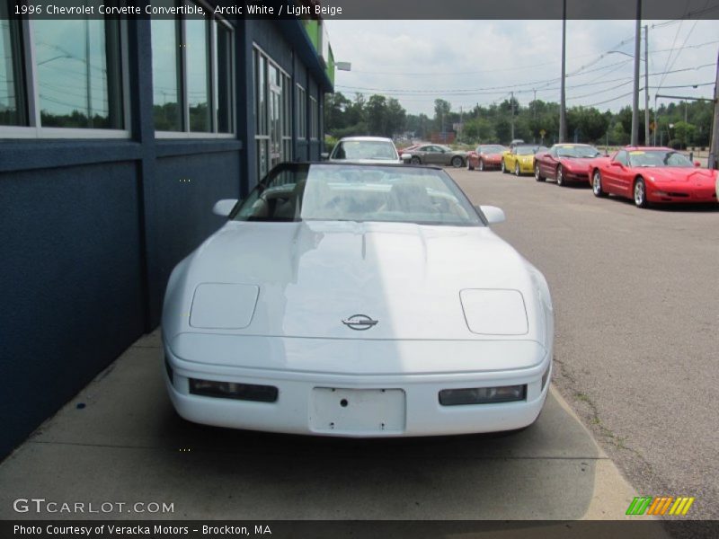 Arctic White / Light Beige 1996 Chevrolet Corvette Convertible