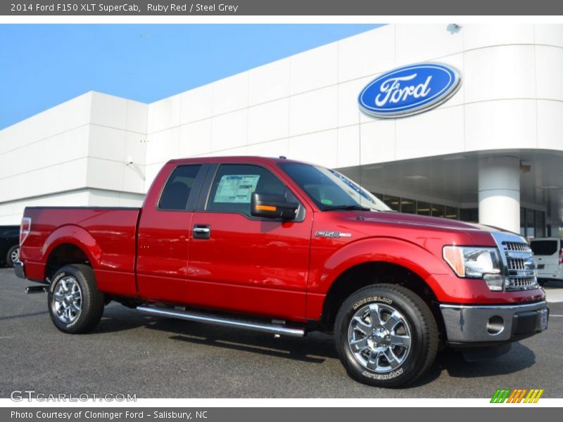 Ruby Red / Steel Grey 2014 Ford F150 XLT SuperCab