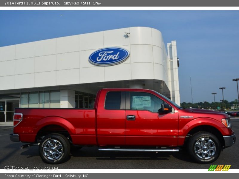 Ruby Red / Steel Grey 2014 Ford F150 XLT SuperCab