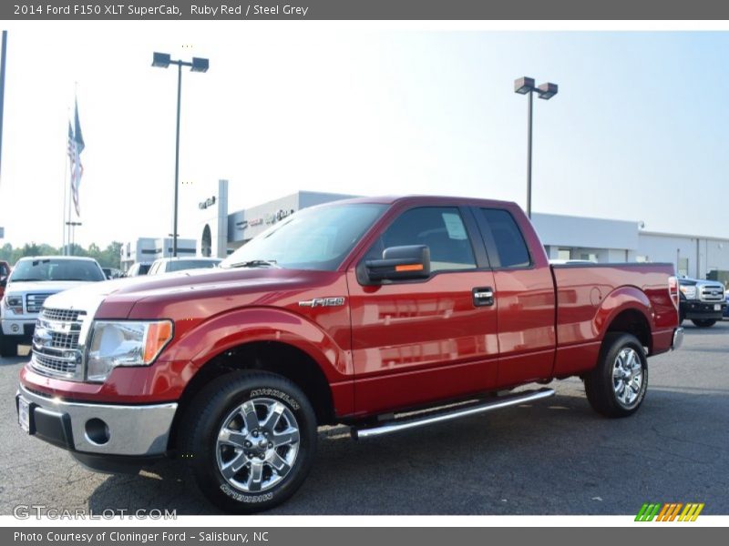 Ruby Red / Steel Grey 2014 Ford F150 XLT SuperCab