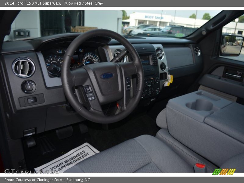 Ruby Red / Steel Grey 2014 Ford F150 XLT SuperCab