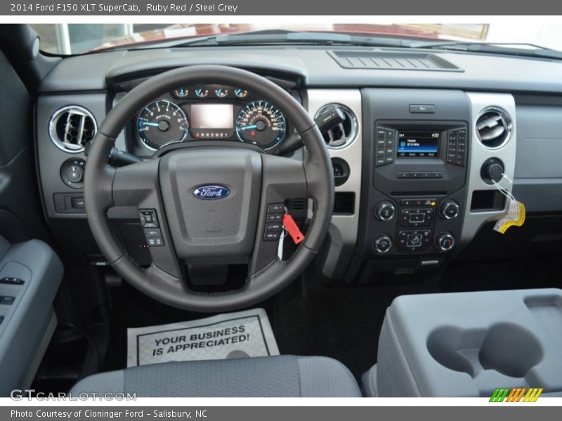 Ruby Red / Steel Grey 2014 Ford F150 XLT SuperCab