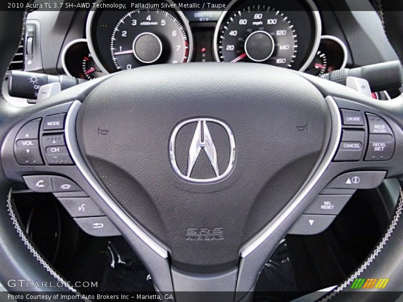 Palladium Silver Metallic / Taupe 2010 Acura TL 3.7 SH-AWD Technology