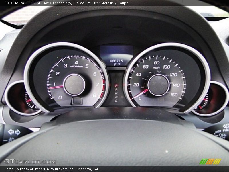 Palladium Silver Metallic / Taupe 2010 Acura TL 3.7 SH-AWD Technology