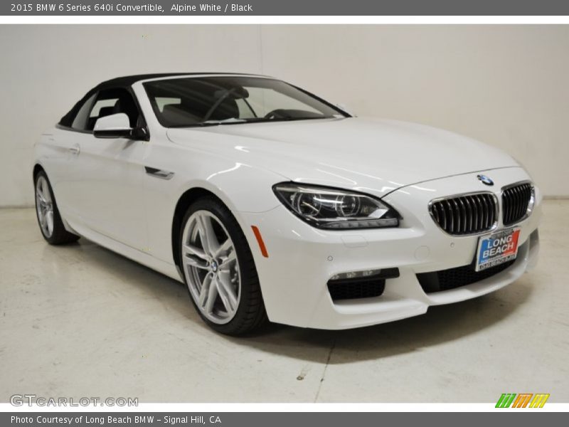 Alpine White / Black 2015 BMW 6 Series 640i Convertible