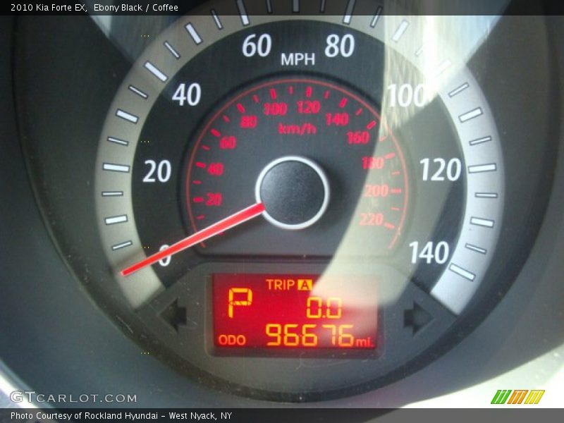 Ebony Black / Coffee 2010 Kia Forte EX