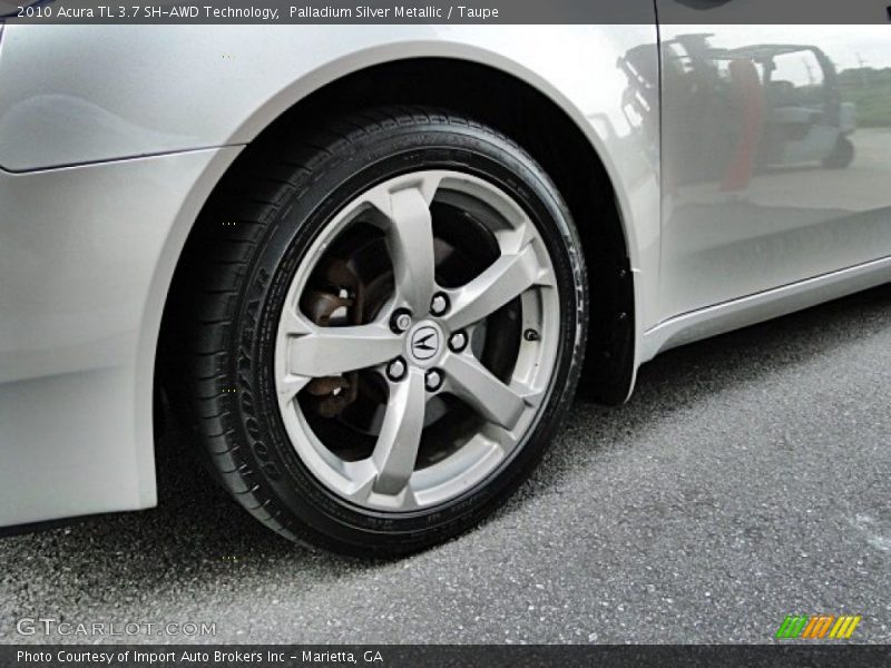 Palladium Silver Metallic / Taupe 2010 Acura TL 3.7 SH-AWD Technology