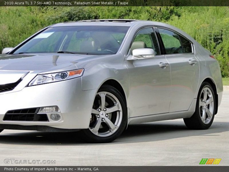 Palladium Silver Metallic / Taupe 2010 Acura TL 3.7 SH-AWD Technology