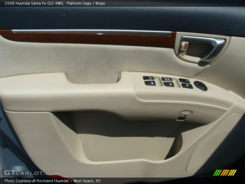 Platinum Sage / Beige 2008 Hyundai Santa Fe GLS 4WD