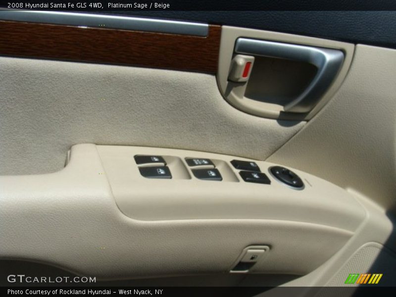 Platinum Sage / Beige 2008 Hyundai Santa Fe GLS 4WD