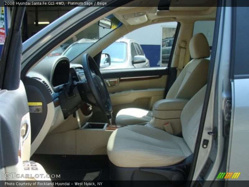 Platinum Sage / Beige 2008 Hyundai Santa Fe GLS 4WD