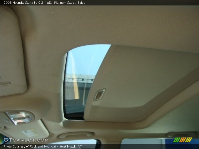 Platinum Sage / Beige 2008 Hyundai Santa Fe GLS 4WD