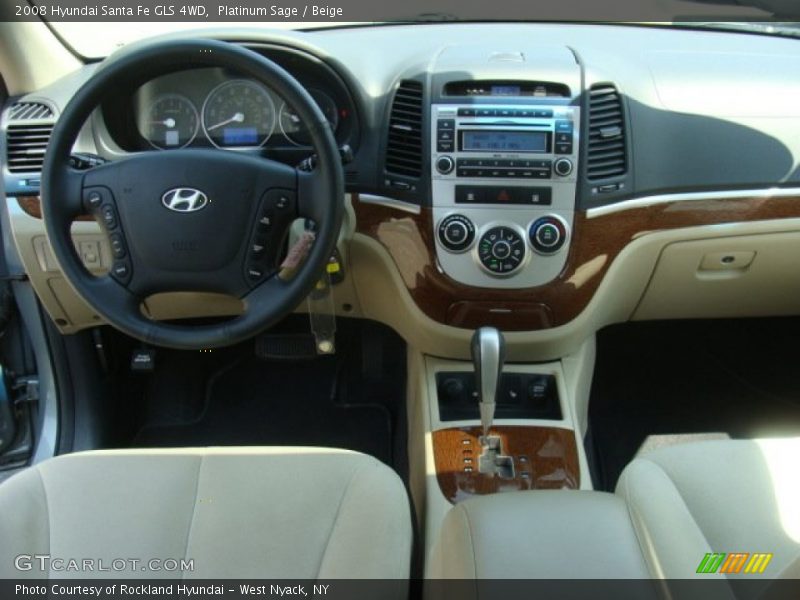 Platinum Sage / Beige 2008 Hyundai Santa Fe GLS 4WD