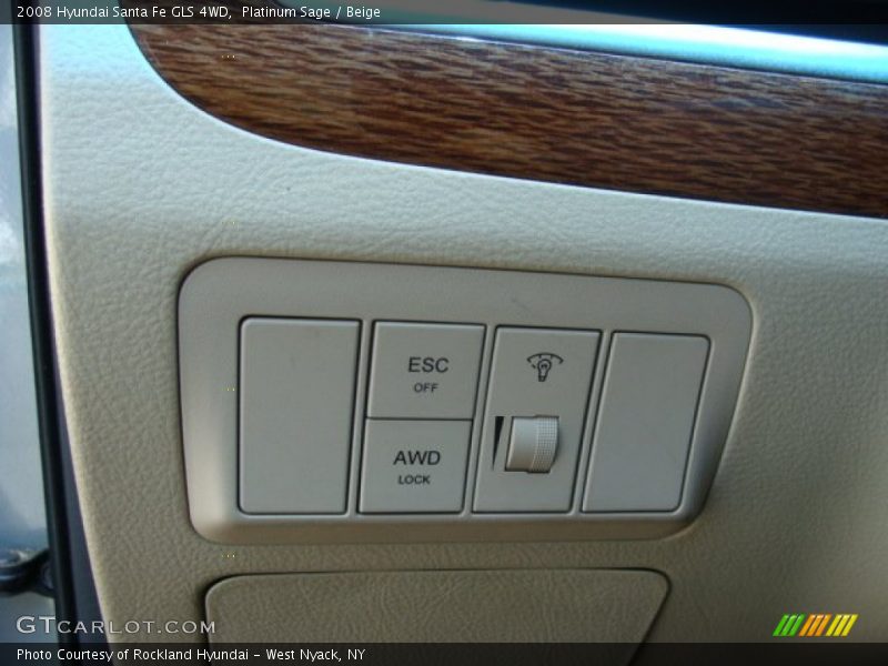 Platinum Sage / Beige 2008 Hyundai Santa Fe GLS 4WD