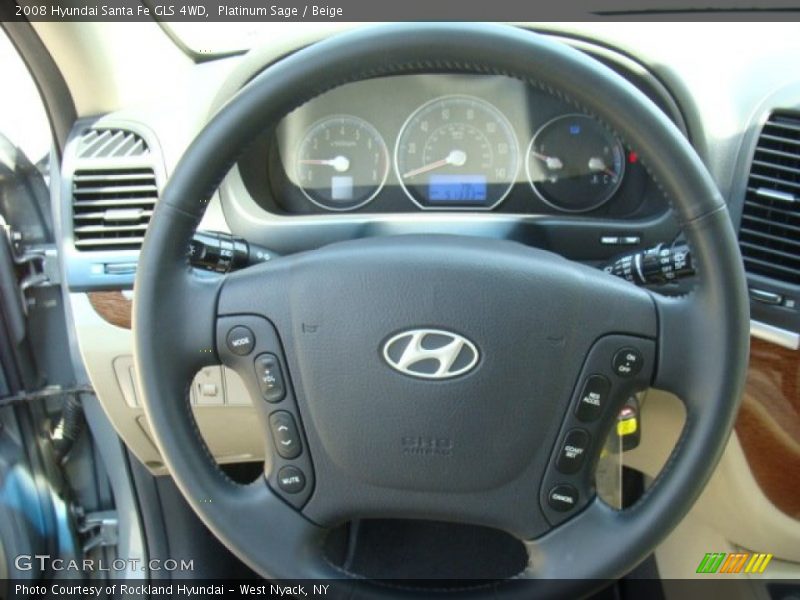 Platinum Sage / Beige 2008 Hyundai Santa Fe GLS 4WD