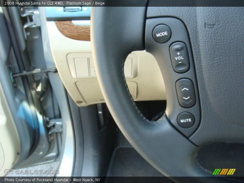 Platinum Sage / Beige 2008 Hyundai Santa Fe GLS 4WD