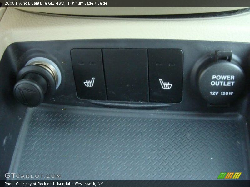 Platinum Sage / Beige 2008 Hyundai Santa Fe GLS 4WD