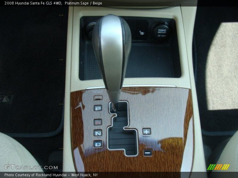 Platinum Sage / Beige 2008 Hyundai Santa Fe GLS 4WD