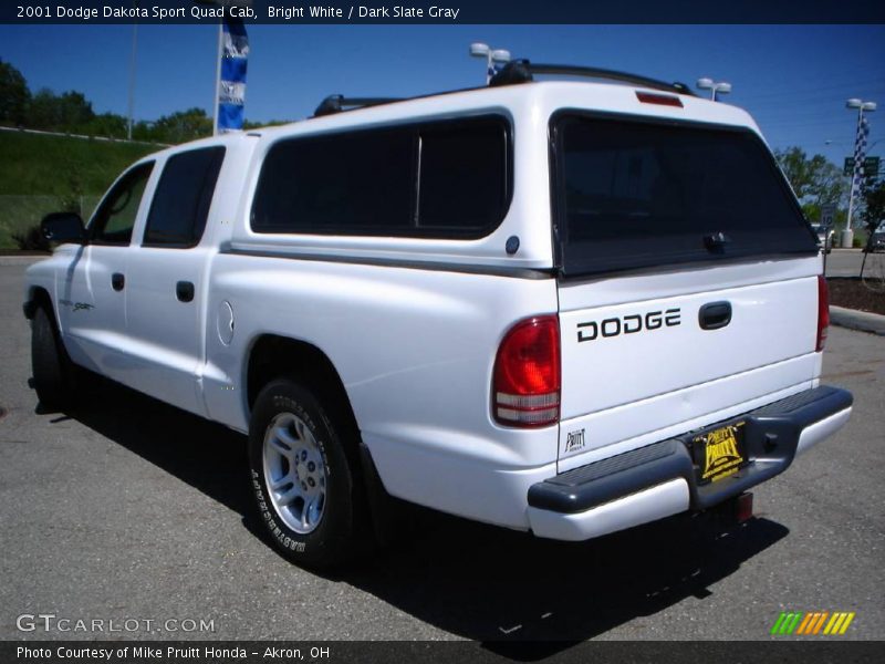 Bright White / Dark Slate Gray 2001 Dodge Dakota Sport Quad Cab