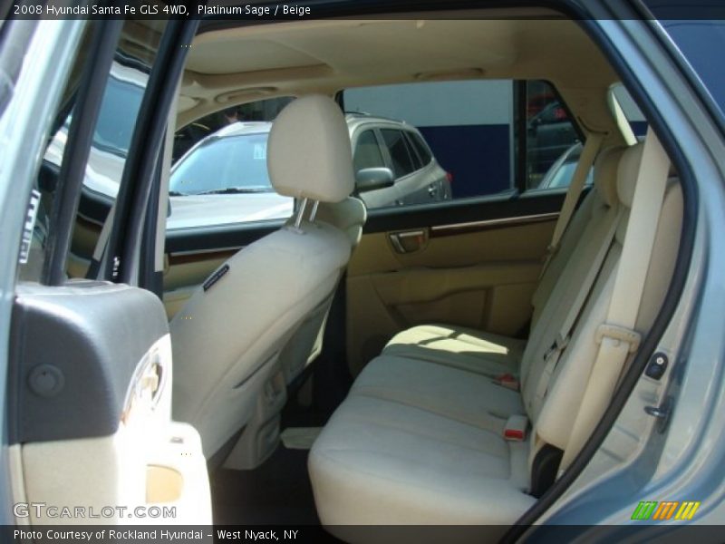 Platinum Sage / Beige 2008 Hyundai Santa Fe GLS 4WD