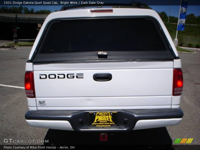 Bright White / Dark Slate Gray 2001 Dodge Dakota Sport Quad Cab
