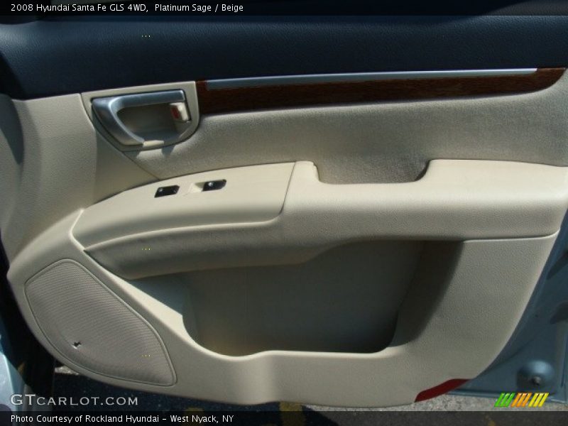 Platinum Sage / Beige 2008 Hyundai Santa Fe GLS 4WD