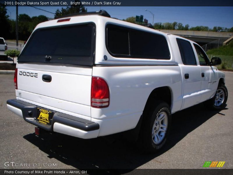 Bright White / Dark Slate Gray 2001 Dodge Dakota Sport Quad Cab
