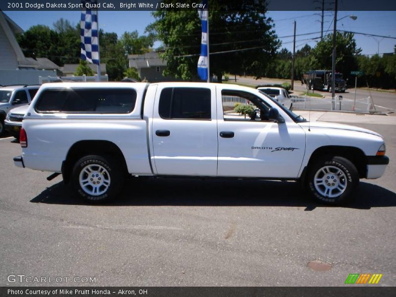 Bright White / Dark Slate Gray 2001 Dodge Dakota Sport Quad Cab