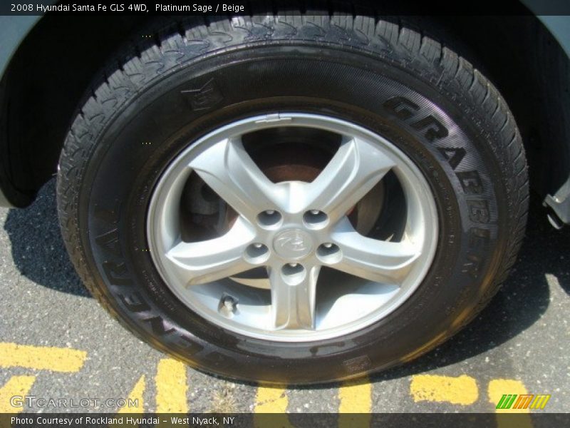 Platinum Sage / Beige 2008 Hyundai Santa Fe GLS 4WD
