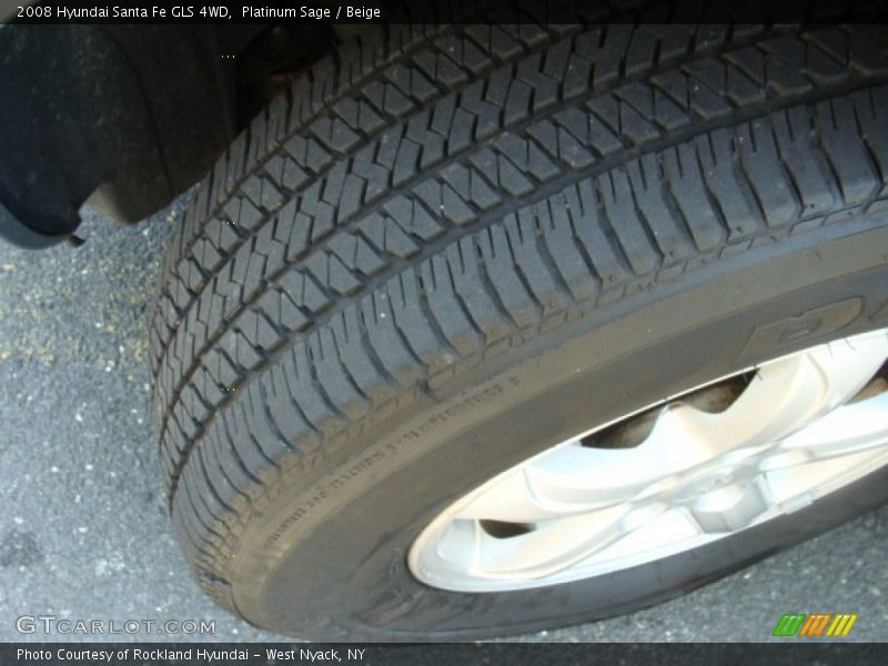 Platinum Sage / Beige 2008 Hyundai Santa Fe GLS 4WD