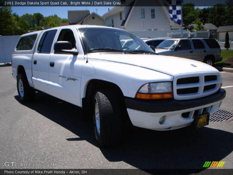 Bright White / Dark Slate Gray 2001 Dodge Dakota Sport Quad Cab